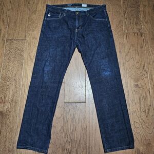 Adriano Goldschmied Jeans Mens 38X32 Matchbox Slim Straight Leg Dark Wash Denim